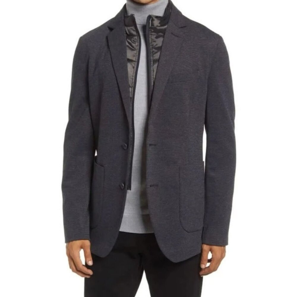 Mens Nordstrom Signature Trim Fit Two Button Sports Jacket Tech Smart Size 44R